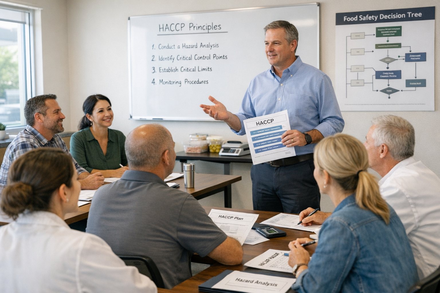 Sala de formación PCQI con profesionales del sector alimentario