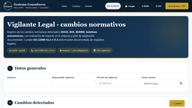Captura de pantalla de Vigilante Legal Básico