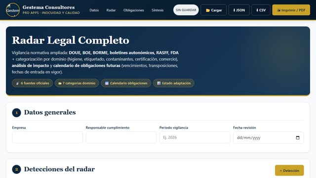 Captura de pantalla de Radar Legal Completo