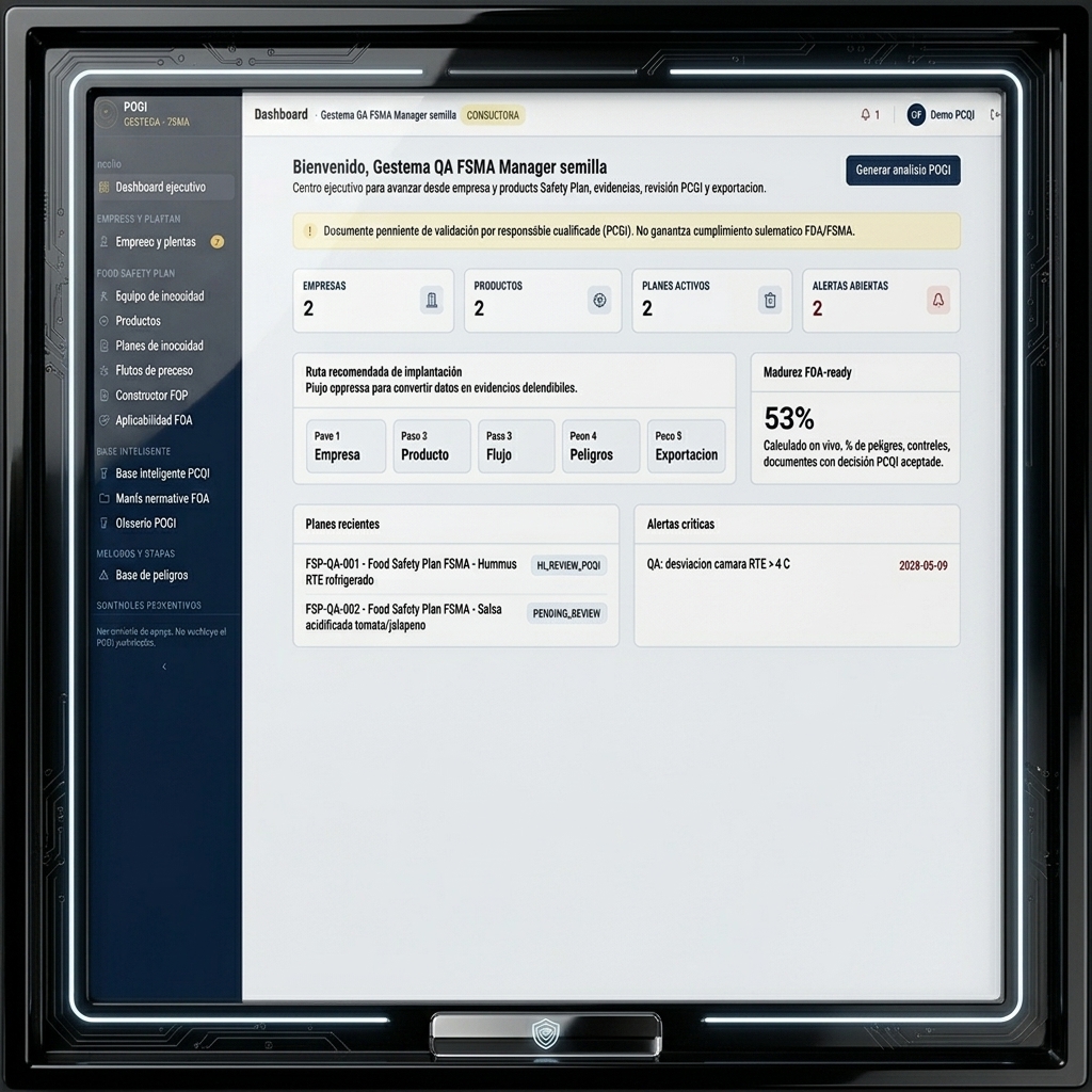 Gestema FSMA Manager — vista 2
