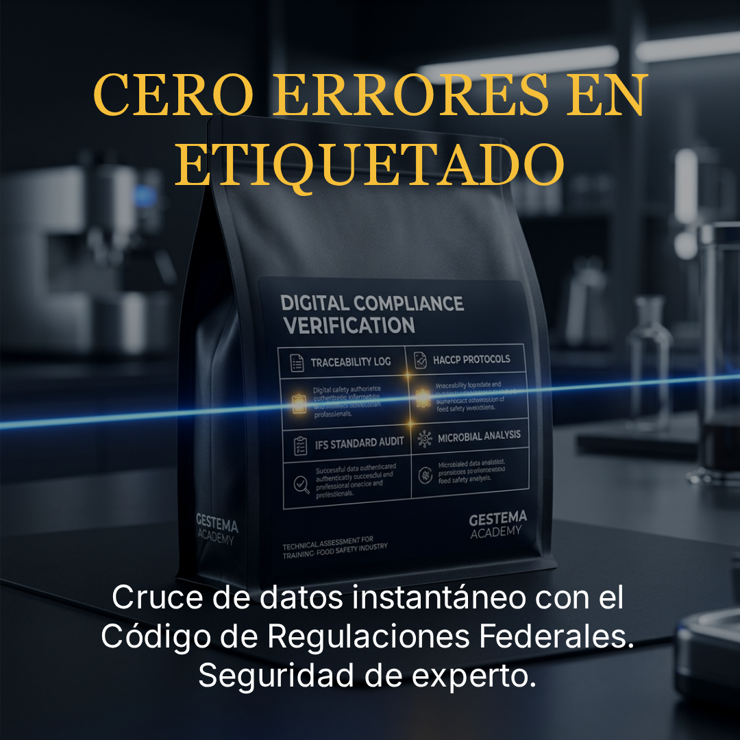 Vista comercial de Gestema FDA LabelGuard
